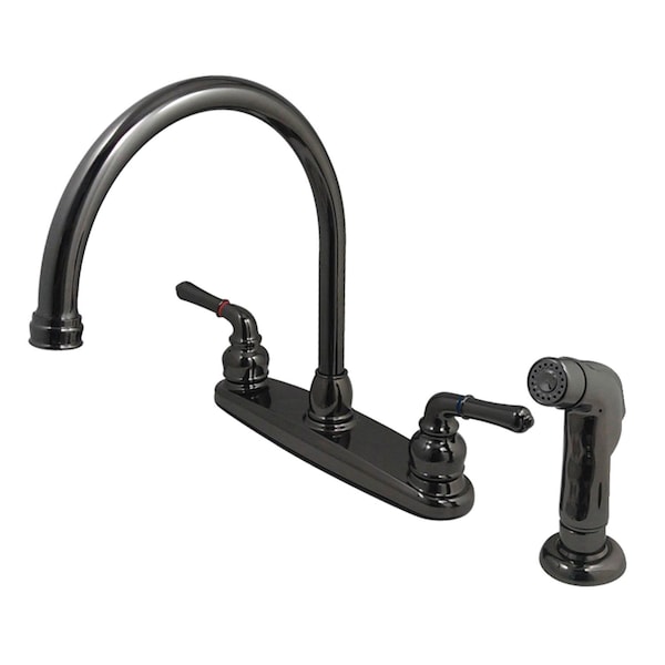 NB790SP Water Onyx Centerset Kitchen Faucet, Black Stainless Steel
